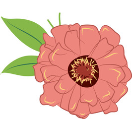 Fototapeta premium Flowers Illustration. Spring clipart. Wedding card ornament.