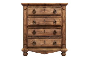 Chest of drawers isolated on white background