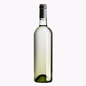 Unlabeled White Wine Bottle with Screw Cap