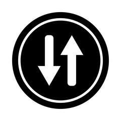 Give way glyph icon