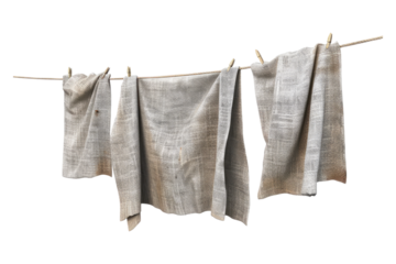 Clothesline isolated on white background