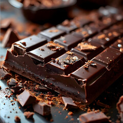 delicious dark chocolate bars, ai-generatet