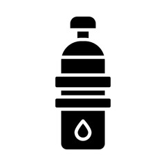 Fototapeta premium Water bottle glyph icon