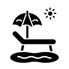 Beach icon glyph icon