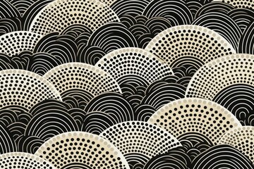 Fototapeta premium Traditional japanese pattern circle backgrounds repetition.