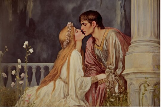 Romeo and juliet painting art adult.