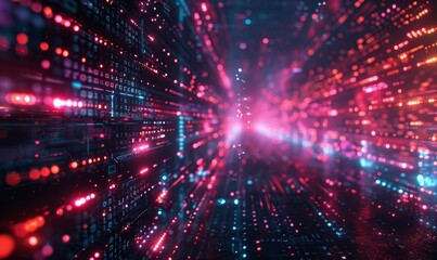 Fototapeta premium networks, AI, data transmission and encryption, digital archives, audio and visual representations, scientific research