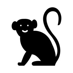 Monkey glyph icon