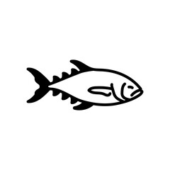 Tuna Fish Glyph Icon, Vector illustration