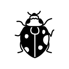 Ladybug Glyph Icon, Vector illustration