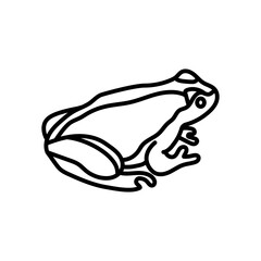 Frog Outline Icon, Vector illustration