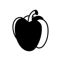 Bell Pepper Glyph Icon, Vector illustration