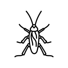 Cockroach Outline Icon, Vector illustration