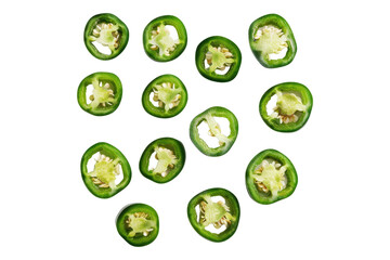 Jalapeno peppers isolated on white background