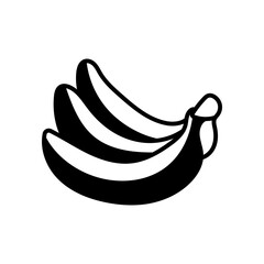 Banana Glyph Icon, Vector illustration