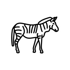 Zebra Outline Icon, Vector illustration