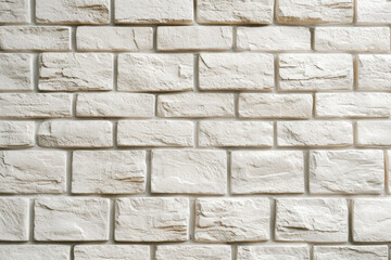 Naklejka premium cream brick wall texture. Beige old brown brick wall concrete or stone textured, wallpaper limestone abstract flooring