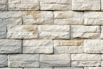 Fototapeta premium cream brick wall texture. Beige old brown brick wall concrete or stone textured, wallpaper limestone abstract flooring