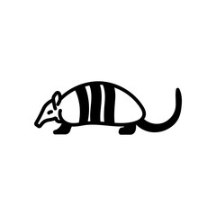 Armadillo Glyph Icon, Vector illustration