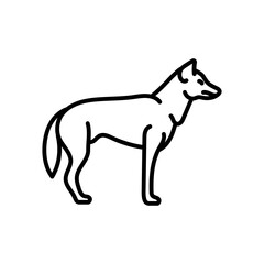 Dingo Outline Icon, Vector illustration