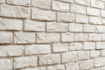 Fototapeta premium cream brick wall texture. Beige old brown brick wall concrete or stone textured, wallpaper limestone abstract flooring