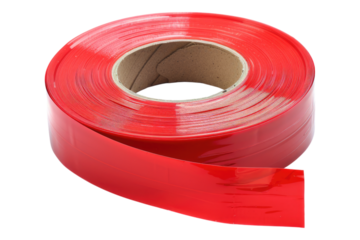 Red duct tape isolated on white background