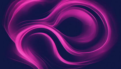 purple glowing abstract wave on dark blue background grainy texture banner design.