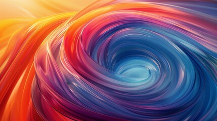 Obraz premium bright and colorful circular design of orange, blue and purple, in the style of 32k uhd, smooth and curved lines, light sky-blue and light beige, realistic hyper-detail, gutai group, uhd image, dynami