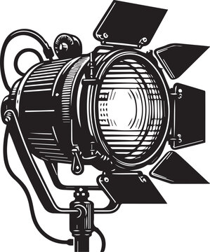 recommend clip art: Photography camera & Light Vector Illustration Silhouette. Photo Studio of Camera Lighting Equipment
