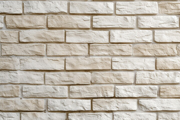 Fototapeta premium cream brick wall texture. Beige old brown brick wall concrete or stone textured, wallpaper limestone abstract flooring