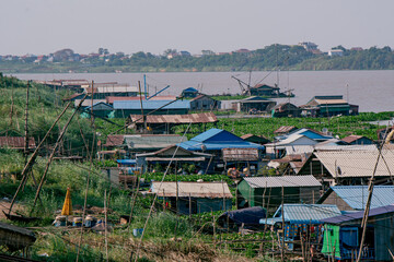 Tonle Sap in Kamgpong Luong, Kandal, Cambodia
