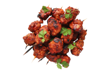 Tikka isolated on white background