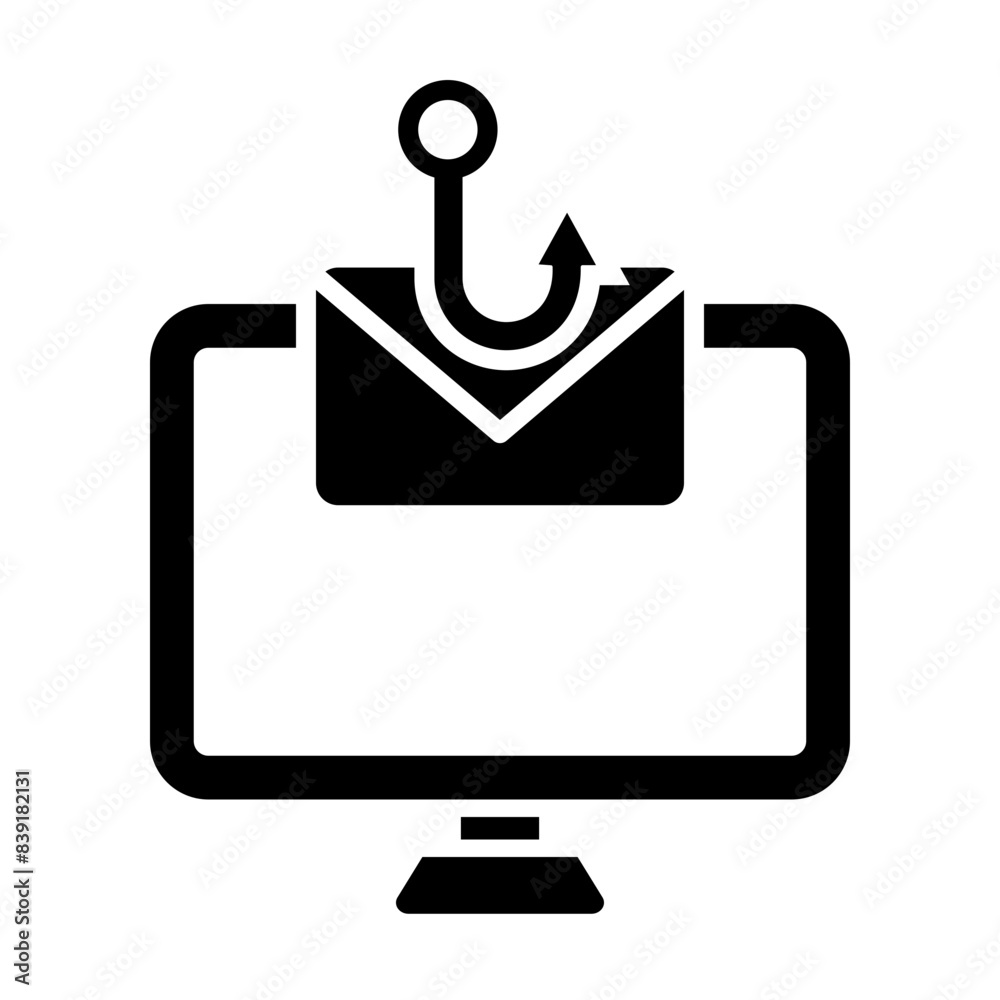 Poster Phishing glyph icon