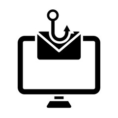 Phishing glyph icon