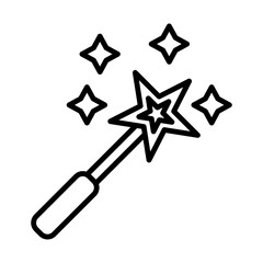 Magic wand line icon