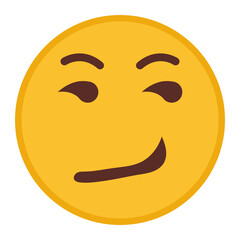 Slight Smirks flat icon