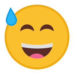 Laughter Lines flat icon