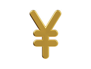 Obraz premium Yen icon 3d render illustration