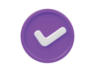 Accept icon 3d render illustration