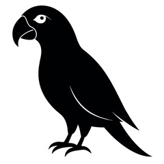           Simple Parrot silhouette vector illustration.
