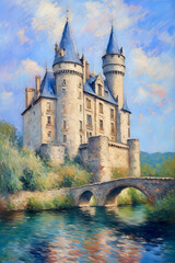 Fototapeta premium castle on the lake