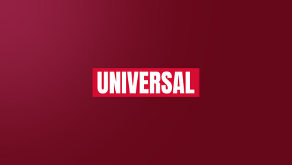 Universal Animated Typography