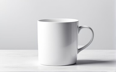 Fototapeta premium white glass mug mockup on white background