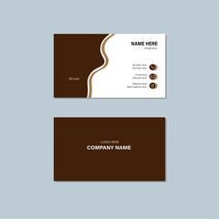 Simple creative horizontal business card template design with front and back presentation.