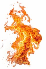 fotorealistische flammen isoliert auf weiÃŸem hintergrund 