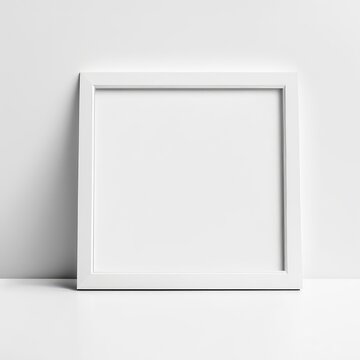 white polaroit frame mockup isolated on white background