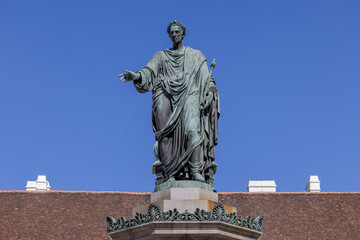 Obraz premium Monument to Emperor Franz I, located in the central courtyard of the Hofburg Palace, Vienna, Austria