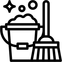 Vector Icon Wash, Cleaning, Bucket, Clean, Washing