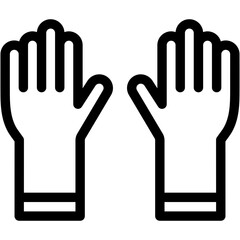 Vector Icon Rubber Gloves, Protection, Medical, Gloves, Healthcare And Medical