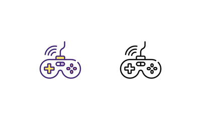 Gamepad icons set vector stock illustration 